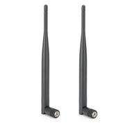 (As show, One size) 2PCs Router Antenna Durable WIFI System 6DB High Gain 2.4/5.8G Dual-Band SMA Inner Hole-YM