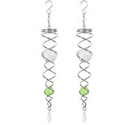 (As show, One size) 2PCS Spiral Tail Wind Spinner Stabilizer Decorative Spiral Wind Spinner Wind Spinners Sun Catcher C