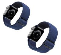(As show, One size) 2PCS Stretchy Watch Band Compatible for Apple Watch Band 41mm 40mm 38mm, 45mm 44mm 42mm Comfortable Adjustable Sport Band for iWatch Series SE 7 6 5 4