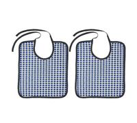 (As show, One size) 2Pcs Washable Adult Bibs Water Absorbent Adult Bibs Reusable Saliva Towels Adjustable Bibs