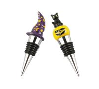 (As show, One size) 2PCS Wine stopper, Cork, Halloween pumpkin red wine stopper cat wine stopper red wine does not deteriorate artifact, Unique Halloween Souvenirs Gifts,