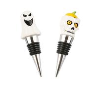 (As show, One size) 2PCS Wine stopper, Cork, Halloween skeleton red wine stopper ghost wine stopper red wine does not deteriorate artifact, Unique Halloween Souvenirs Gif