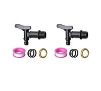(As show, One size) 3/4" Water Butt Tap Plastic Snap-Fit Hosepipe Rain Barrel Water Butts BSP Thread Replacement Water Tap with Brass nut Black