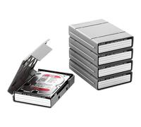 (As show, One size) 3.5 Inch Hard Drive Case Protective Box with Anti-Static ,Shockproof and Dustproof Function, Storage Case for HDD External Hard Drive Case,Gray,5 Pack