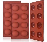 (As show, One size) 3 Pack 8 Hole Half Sphere Silicone Molds For Hot Chocolate Bomb, Cakes, Jelly, Pudding, Dome Mousse Silicone Cake Mold Diy Chocolate Mold Jelly Puddin