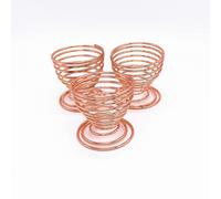 (As show, One size) 3 pcs Makeup Remover Conton Holders, Makeup Sponge Puff Beauty Tool Display Stand Dryer Shelf - Rose Gold