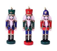 (As show, One size) 3 Pcs Nutcracker Soldier Pendants Xmas Nutcracker Hanging Decor Xmas Doll Adorn