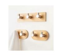 (As show, One size) 3 Pices Crochets Serviette en Bambou, Bambou Crochet Auto Adhsif, Crochets Serviettes Auto Adhsifs, pour Suspendre des Objets Dans la Salle de Bain