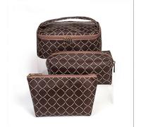 (As show, One size) 3-Piece Set Large Medium and Small Makeup Bag Organizer, Double Layer Makeup Bag with Separate Pocket, Makeup Brush Lipstick Travel Organizer, Portabl