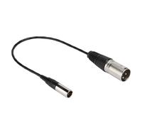 (As show, One size) 3-pin mini XLR male to Canon o cable for camera microphone interface transfer