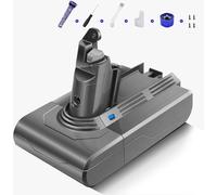 (As show, One size) 3000mAh 21.6V Battery for Dyson V6 DC62 DC58 DC59 DC61 DC72 DC74 SV03 SV06 SV09 with 9 Washable Accessories