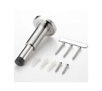(As show, One size) 304 Stainless Steel Adjustable Extra-long Rubber Door Stop Protection Handle Door Wall Door Stopper Wall Door Stopper