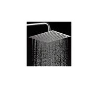 (As show, One size) 304 Stainless Steel Shower Head High Pressure Water Saving Shower Head for Bathroom (25cm Square)