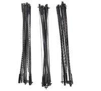 (As show, One size) 36Pcs Scroll Saw Blades 127mm Carbon Steel Fretsaw Blades with Pin 15/18/24 Teeth Standard Fine Cut