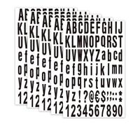 (As show, One size) 385pcs 5 Sheets Letters Numbers Stickers Self-Adhesive Vinyl Stickers Decals for Signs Doors Business Address Numbers
