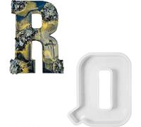 (As show, One size) 3D Alphabet Mold for Resin Q Letter 4-Inch