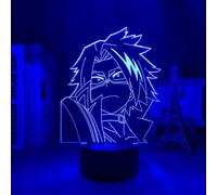 (As show, One size) 3D Illusion Lamp Night Light Denki Kaminari Led Night Light Anime My Hero Academia Lamp for Kids Bedroom Decor Denki Kaminari 3D Lamp Birthday Gift Ma