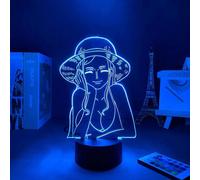 (As show, One size) 3D Illusion Lamp Night Lights One Piece Nico Robin Anime 3D Lamp for Kids Bedroom Decor One Piece Nico Robin LED NightLight Christmas Birthday Gift Ma