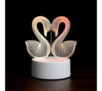 (As show, One size) 3D Illusion LED Night Light, Dual Color USB Desk lamp, Perfect for Holiday Gift or Home Decoration (Dinosaur)