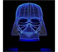 (As show, One size) 3D Illusion Platform Night Lights Touch Switch 7 Color Change USB Power LED Desk Lamp for Home Decorations or Holiday Gifts (Bb-8)