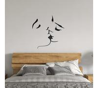 (As show, One size) 3D Kiss Wall Sticker Wall Art Cute Kiss Pattern Living Room Bedroom Sofa TV Background DIY Wall Decor