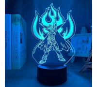 (As show, One size) 3D Lamp Anime Gurren Lagann Figure Lights Change Decor Led Lamp-Night Light Best Gift for Kids Remote Christmas Birthday Present Manga Anime Home Room
