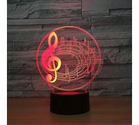(As show, One size) 3D Lamp Desk, Ephvan 3D Music Visualization 7 Colors Change Optical Illusion Led Touch Sensor Lamp Atmosphere Bedside Lamp for Home Dcor,Children Fri