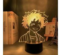 (As show, One size) 3D led lamp 3D Illusion lamp Izuku Midoriya Deku Led Night Light Anime My Hero Academia 3D Lamp for Kids Bedroom Decor Deku 3D Lamp Birthday Gift Mang