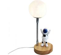 (As show, One size) 3D Moon Astronaut Desk Lamp LED 7 Color UBS Spaceman Bedside Night light for Kids Decoration Lights Creative Ornaments