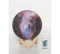 (As show, One size) 3D Moon Lamp Kids Night Light 16 Colors LED with Wood Stand, Remote & Touch Control USB Rechargeable for Baby Girls Boys Birthday (20CM)