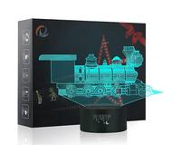 (As show, One size) 3D Night Light, LED Lamp for Kids, Dinosaur Toys for Boys, 7 Colors Touch Table Desk Lighting, T-Rex Illusion Neon with USB, Baby Bedroom Sleep Lights