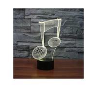 (As show, One size) 3D Night Light Music visualization symbolswith Remote Control 7 Color Vision Touch Color Changing Suitable for Decorating Children's Room Birthd