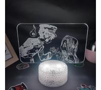 (As show, One size) 3D Night Light Toilet Bound Hanako Kun Anime Figure Yahiro Nene Led RGB Gift for Friend Lava Lamp Bedroom Table Manga Decoration (Lava Lamp Base)