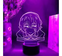 (As show, One size) 3D Night Lights Bungo Stray Dogs Anime LED 7 Colors Changing 3D Illusion Lamp Room Art Decor Gift