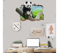 (As show, One size) 3D Panda on the Branch Cute Nursery Decoration Sticker, Bloody Hands and Feet DIY Stickers for Glass Family School