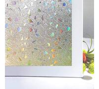 (As show, One size) 3d Window Film Color Effect Blackout Window Film Static Sticky Window Film Self-adhesive Window Film Decorative Door Home Office Bedroom 44.5 X 200 Cm
