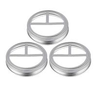 (As show, One size) 3pcs Mason Toothbrush Bottle Lids Mason Jar Lids Bottle Caps Mason Jar Cups