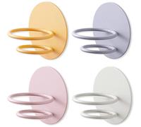 (As show, One size) 4 Colors Makeup Sponge Holder, Wall Mounted Makeup Blender Holder Drying Rack, Beauty Sponge Stand Holder(Yellow, Blue, Pink, Beige)