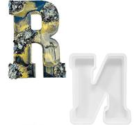 (As show, One size) 4-Inch Letter N Resin Mold, 3D Alphabet