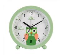 (As show, One size) 4-inch simple silent bedside alarm clock with luminous cute clock, suitable for students, children and adults (Green)