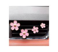 (As show, One size) 4-Pack Daisy Car Decorative Flower Vent Clips Air Conditioner Outlet Clips Car Air Freshener Clips Car Interior Decoration Charm Color Car Interior Ac