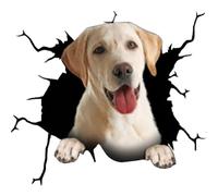 (As show, One size) 4 Pack Dog Car Stickers, 20cm x 20cm 3D Labrador Retriever Car Stickers Personalized Funny French Bulldog Car Stickers Realistic Dog Vinyl Window Deca