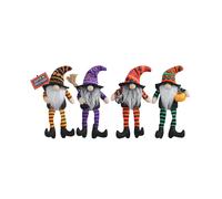 (As show, One size) 4-Pack Halloween Witch Top Hat Faceless Doll Decorations for Halloween Party Dress Up