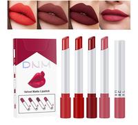 (As show, One size) 4 Pack Mini Cigarette Color Changing Change Lipstick Sets,DNM Little Smoke Tube Red Lipstick for Women labiales matte