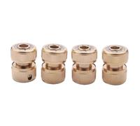 (As show, One size) 4 Pc Brass Hose Connector Hose End Quick Connect Fitting 1/2 inch Hose Pipe Quick Connector compatible with Gar