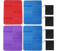 (As show, One size) 4 Pieces Foldable Seat Cushions, Foam Waterproof Folding Cushion Camping Mat Thermal Seat Cushions for Outdoor, Garden, Camping, Picnics