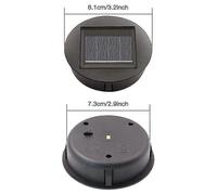 (As show, One size) 4 Pieces Replacement Solar Lights With Led Bulbs, Solar Top Lights Replacement, Led Solar Panel Lantern Cover