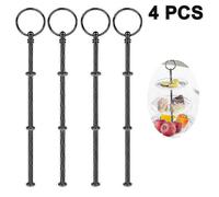 (As show, One size) 4 Set 3 Tier Cake Stand Hardware,tiered Tray Hardware 3 Tier Cake Stand