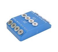 (As show, One size) 4 Sizes Pocket Hole Drill Guide Jig High Hardness Portable Simple Operation Hole Jig 30 45 90 Degree Blue