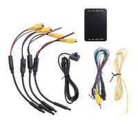 (As show, One size) 4 Way Cameras Switch System 360 View Car Camera Control Box compatible with Rear Front Camera Rear View Backup